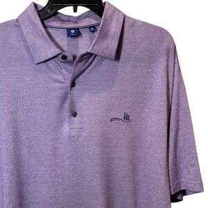 FootJoy 1857 Men XL polo shirt short sleeve purple soft cotton blend golf